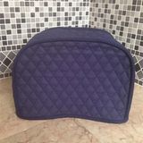 Navy Blue 2 Slice Toaster Cover Quilted Fabric Dust Cover Kitchen Storage Small Appliance Covers