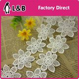 Fashion 100% Polyester Symmetrical Flower Pattern Decorative Lace Trim