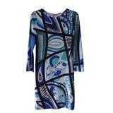 Women's Aop Print Milk Fiber Dress with Half Sleeve