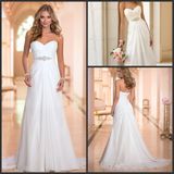 Sale Chiffon Wedding Gowns Strapless Empire jewelry Bridal Dresses Z1036