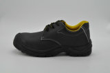 Black Leather Men Working Safety Shoes