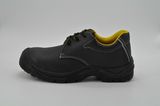 Black Leather Men Working Safety Shoes