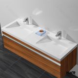 Bathroom Acrylic Stone Wall Hung Basin with Faucet