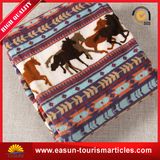 Peach Skin Plaid Coral Fleece Portable Travel Airline Blanket