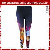 Women Gym Fitness Wear Print Leggings Polyester (ELTFLI-18)