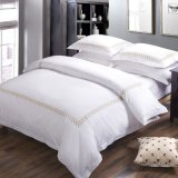 Home Textiles White Embroidery Duvet Cover with Zipper