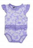 Lace Ruffled Sleeve Baby Garment Front Packets Baby Bodysuit