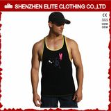 Men's Black Sports Youth Screen Printed Singlets (ELTMBJ-615)