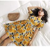 Summer Fashion Floral Print Long Dress Chiffon New Style Women Dresses