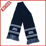 Customized Fashion Acrylic Single Layer Winter Knitted Scarf with Fringes