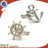 Wholesale Plating Nickel Sailing Shape Custom Logo Metal Cufflinks (FTCK9303J)
