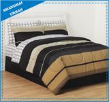 5 Piece Brown Black Shade Polyester Comforter Set