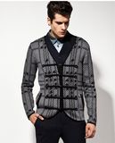 ODM Wool/Acrylic Patterned Vintage Man Cardigan