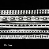 White Ladder Double Beading Lace Trim, Insertion Lace Trim, Under One Dollar Lace Trim L181