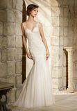 2016 Spaghetti Strap Mermaid Bridal Gown Lace Wedding Dress