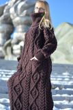 Cable Hand Knitted Long Wool Sweater Dress