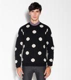 Spring Round Neck Patterened Knitting Men Sweater