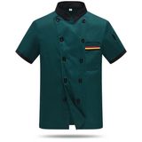 Short Sleeve Hotel Chef Uniforms Restaurant Kitchen Cooking Workwear