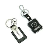 Free Design Metal Laser Logo Greece Metal/ Leather Keychain