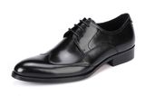 Italian Mens Leather Black Dress Shoes for Business Office