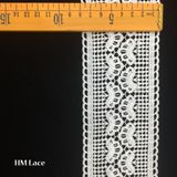 8cm Table Runner, Stretch, Elastic, Lace Trim, Wedding, Dress, Chair Sash, Craft, off White Hmw6363