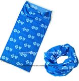 Factory Produce Custom Logo Full Over Printing Polyester Microfiber Blue Neck Tubular Headgear