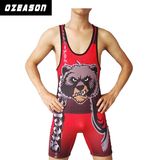 Design Custom Digital Printing Wrestling Wear for Men/Women (W006)