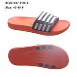 2017 New Design Men PVC Upper Flat Slide Slippers