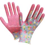 Colorful Nylon Knitted Latex Coated Garden Glove