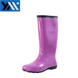 Clear PVC Transparent Boots Bright Color Rain Boots for Ladies