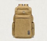 2018 Men's Travel Double Shoulder Bag Retro Outdoor Sports Canvas Bag of Book Bag