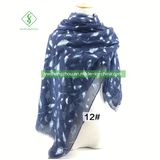 New European Cotton Linen Shawl Bronzing Feather Fashion Lady Scarf