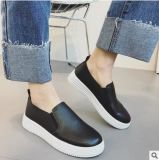 Women Cros Straps Lace Flat Casual Student Genuine Leather Shoes