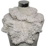 Lady Fashion Polyester Faux Fur Knitted Scarf (YKY4365A)