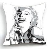 Decoration Square Marilyn Monroe Design Decor Fabric Cushion W/Filling