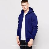 Mens Plain Thick Fleece Zip up Hoodie