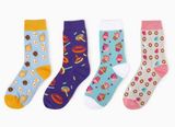 Custom Fashion Unisex Cotton Jacquard Knee High Sock