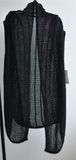 Ladies Long Sleeveless Opean Patterned Knit Cardigan