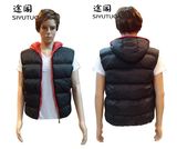 Men Fashion PVC Padding Hoody Vest Jacket (SY-801)