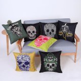 Digital Print Decorative Cushion/Pillow with Skulls Pattern (MX-82)