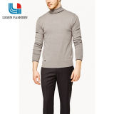 Men's Grey Turtleneck Long Sleeve Knit Jumper