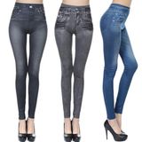 Hot Sale High Waist Women Skinny Denim Leggings with Real Pockets