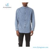 Dim Doung Man's Oxford Wind Long-Sleeve Denim Shirt by Fly Jeans