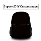 Custom Backpack Shoulder School Daypack Black Canvas Bag Leisure Backpack for Travelling, Sport