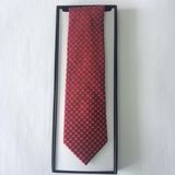 Latest Fashion Red DOT Design Men's High Quality Woven Silk Neckties