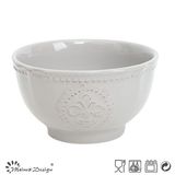 5.5inch Stoneware Embossed with Antique Finished Bowl