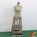 Antique Wood Metal Plastic Female Model Body Form