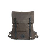 2017 Vintage Design Dark Khaki Wax Canvas Laptop Backpack for Teens