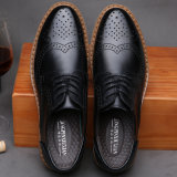 2017 New Men's Casual Leather Shoes Bullock Vintage Carved Breathable Bussiness Leather Shoes