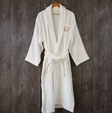 100% Cotton Terry Embrodiery Bath Robe for Star Hotel